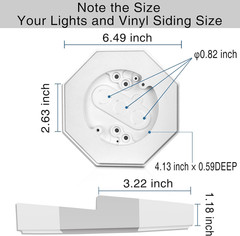 Vinyl Siding Mounting Blocks Kit,Siding Mounting Block with Built-In Electrical