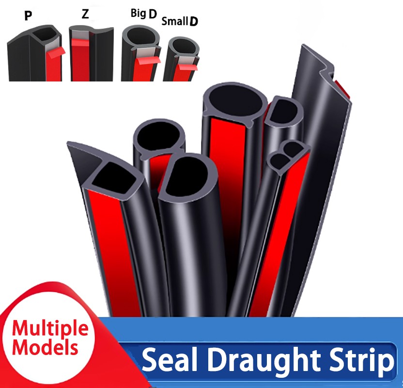 Epdm Window And Door Seal Draught Strip Tape Anti-Collision Rubber 5-25 Meter