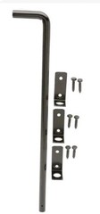 18 In. Black Cane Bolt for wooden fence gate S6