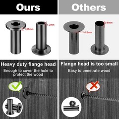 CKE 120 Pack T316 Black Stainless Steel Protector Sleeves for 1/8″