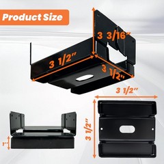 10PCS 4×4 Post Base for Concrete Heavy Duty Black E-Coated 4×4 Post Bracket A…