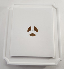 Mid America – M00030101123 – Scalloped Mounting Block 123 – White – Box of 10