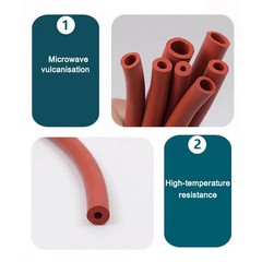 Foamed Silicone Tube Sponge Protective Sleeve Red Sleeve flexible ID3-11mm