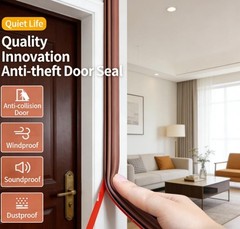 6M Silicone D Shape Door Window Seal Strip Noise Reduction Weatherproof