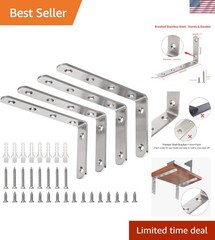 5″ x 3″ Heavy Duty L Bracket Set | 35lb Capacity | Easy Installation Included