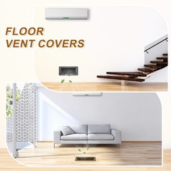 6 Piece 6×12 Inch Floor Ventilation Grilles, Black for Walking