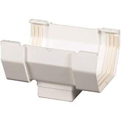 Amerimax T0506 Gutter Drop Outlet, Vinyl, White