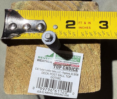 Top Choice Severe Weather Deck Post Ball Top Gothic, 3-1/8 In. x 6-3/4 In 106515