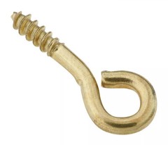 2 – 7 Packs National Hardware N118-737 Screw Eye, Small, Brass, 13/16 In., #214