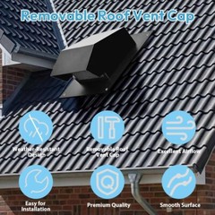 6 Inch Removable Roof Vents Galvanized Steel Exhaust Vent with Damper for Houses