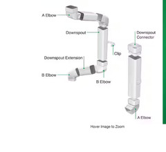 White Vinyl K-Style End Cap Set 5 in.