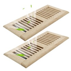 2PC 4×10 Inch White Oak Wood Floor Register Vents Cover – Drop in Register wi…