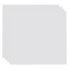 4 Sheets of ABS Plastic, Thickness 0.04″ 6″x6″ for Flexible, White