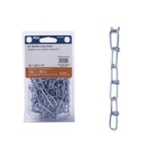 Blue Hawk #1 Double Loop Chain, 15 Feet, Medium-Duty, Up To 155 Lbs, Zinc Plated