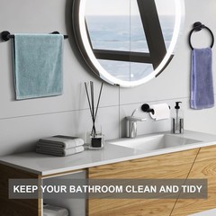 Blulu 30 Pcs Bathroom Hardware Set Stainless Steel Towel Bar Set Includes 16