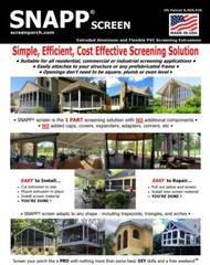 SNAPP® screen PVC Porch Screening Kit (20 Pack – Bronze)