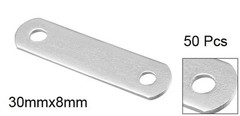 Repair Plate 30mmx8mm Flat Fixing Mending Corner Brace Bracket Connector 50pcs