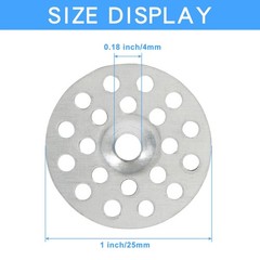 Coufce 100pcs 1 inch Plaster Washers Zinc Metal Washer, Repair 1