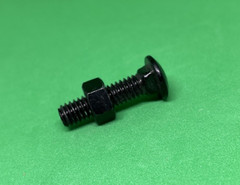 100 Sets Carriage Bolts W/Nut Zinc Painted Black 5/16-18 X 1-1/4 For Chain-Link