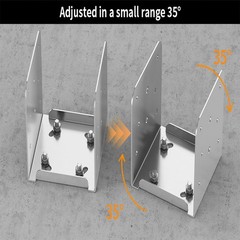 4×4 Post Base Stainless Steel Deck Base Adjustable Post Brackets 4 pcs Inside…