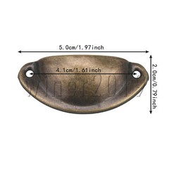 Semicircle Shape Vintage Drawer Pull Handle 1.97×0.79inch with Screws Pack of 20