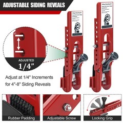 Siding Installation Tools Mounting Kit 5/16 Inch Fiber Cement Lap Gauge Red