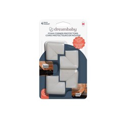 Dreambaby L1302 Gray Adhesive Foam Corner Cushions 1 H x 2.5 W in. Tables