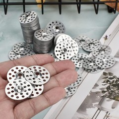 AccEncyc 1 Inch Plaster Washers 200 Pcs Buttons Metal 25 mm / 1 inch