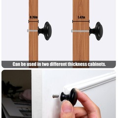 Romeda 18 Piece Drawer Hardware – Black 30mm 18 Pack, Round-type