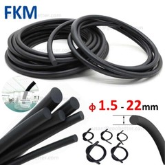 Fluororubber Solid Round Cord Gasket Oil Seal Fluorine Rubber O-ring 1.5mm-22mm