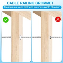 20Pcs 5/32″ Level Wheel Protector Sleeve Cable Railing Kit Protective Sleeves
