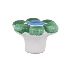 5 Pack Rok Hardware Flower Child Style Ceramic Pastel 1-9/16 Inch, Green