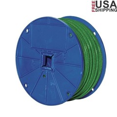 1/8in Vinyl Coated Wire Rope 250ft Green Cable 96LB WLL Industrial Use