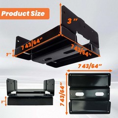 1 PCS 8×8 Post Base for Concrete Heavy Duty Black E-Coated 8×8 Post Bracket A…