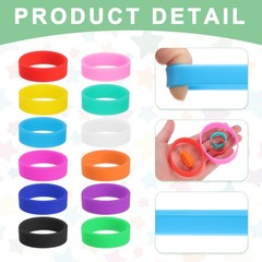 30Pcs Silicone Rubber Bands Non-slip 1.22 Inch for Art, Black