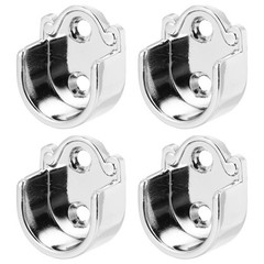4 Pcs U Shaped Rod Socket Zinc Alloy Closet Rod Support 22 mm Flange