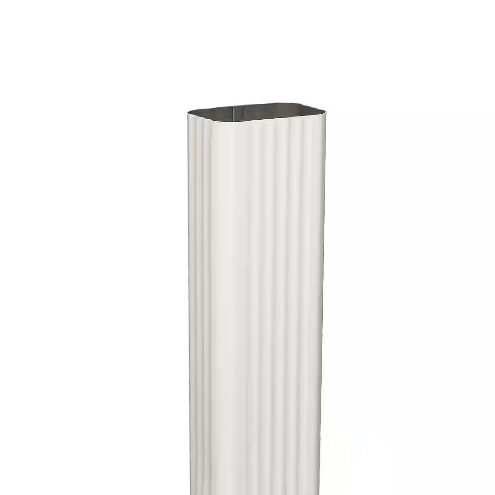3 In. X 4 In. X 10 Ft. White Aluminum Downspout