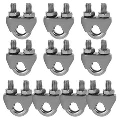 3 PCS Reusable Wire Rope Clip Clips Fitting Rigging Hardwares Clamps