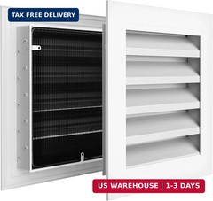 2 Pack 12″ X 12″ Gable Vent for House Aluminum Attic Vent with Screen Shed Gable