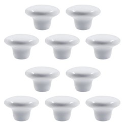 Auvotuis 10Pcs Cabinet Ceramic Knobs, 1.5Inch/ 38mm White 1.5 inches,