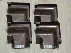 GUTTER INCIDE MITER K-STYLE TRADITIONAL VINYL BROWN 5-In. -M1503 LOT OF 4PC