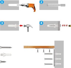Rustproof 4 Pack L Brackets 4×4 Inches Heavy Duty Shelf Support
