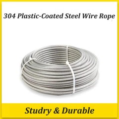PVC Clear Coated Steel Wire Rope Cable 0.6mm 1mm 3mm 4mm 5mm 6mm 8mm 10mm 12mm