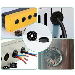 EASYEAH 30PCS Cable Grommets, 1-1/8″(28mm) Desk Hole Cover Petal Shaped Buckl…