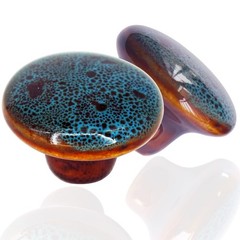Perphin Vintage Round Cabinet Knobs Glazed Ceramic Large(38 mm), 10 Pack