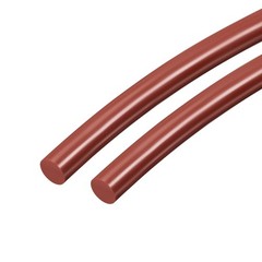 39″ Long 7MM Dia High Temperature Resistant Silicone Sealing Strip (Red, 2pcs)