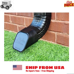 Type a 3 In. X 4 In. Black Plastic Downspout Extension