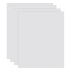 4 sheets of ABS plastic 0.5mm thick 10x15cm, for general use white