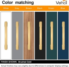 20Piece Cabinet Pulls 128mm Drawer Handles Solid Zinc Alloy Durable Brushed Gold