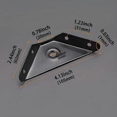 12 Pcs Steel Corner Braces Joint Trapeziform Angle Code Brackets | 4.1″ Black…